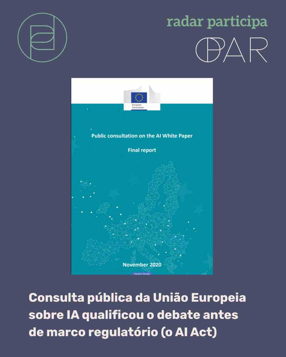 Consulta Pública sobre o Regulamento Europeu de Inteligência Artificial (AI Act)